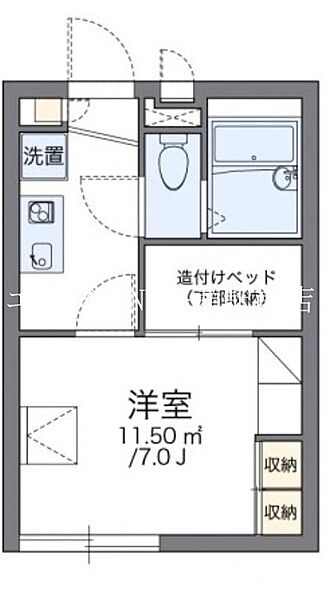 レオパレスＬｅｏＨＩＲＡＮＯII ｜岡山県岡山市北区平野(賃貸アパート1K・2階・19.87㎡)の写真 その2