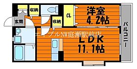 ボヌールコート  ｜ 岡山県総社市駅南1丁目（賃貸マンション1LDK・3階・40.61㎡） その2