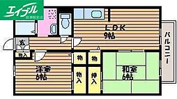 ビーライン撫川 B 2階/-