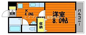 アイディアル  ｜ 岡山県倉敷市二子（賃貸マンション1K・4階・25.02㎡） その2