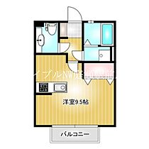 ビューティフルハイム　Ｂ棟  ｜ 岡山県倉敷市宮前（賃貸アパート1R・1階・29.01㎡） その2