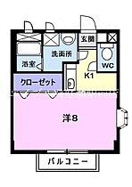 ミレニアムハイツ  ｜ 岡山県倉敷市鳥羽（賃貸アパート1K・2階・26.32㎡） その2