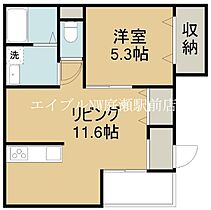 ground　sK  ｜ 岡山県都窪郡早島町早島（賃貸アパート1LDK・1階・38.64㎡） その2