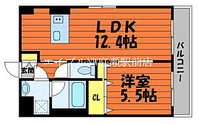 パルティール・ペルレ  ｜ 岡山県倉敷市老松町2丁目（賃貸マンション1LDK・6階・40.01㎡） その2