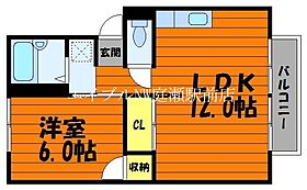 プレジール林  ｜ 岡山県都窪郡早島町早島（賃貸アパート1LDK・2階・41.09㎡） その2