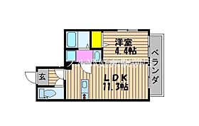 グランメゾンK.S  ｜ 岡山県倉敷市茶屋町（賃貸マンション1LDK・2階・38.40㎡） その2