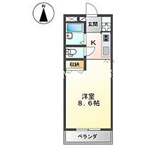 ボンブランセ  ｜ 岡山県倉敷市日吉町（賃貸アパート1K・1階・23.55㎡） その2