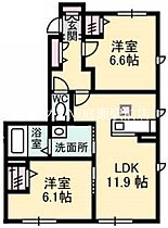 ブリーゼ・モール　Ｂ棟  ｜ 岡山県倉敷市中島（賃貸アパート2LDK・1階・57.20㎡） その2