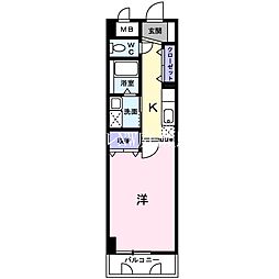 Ｔ−ＳＡＩＳＯＮ倉敷 4階1Kの間取り