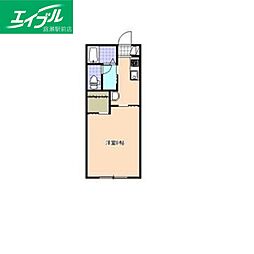 サクラメント 1階1Kの間取り