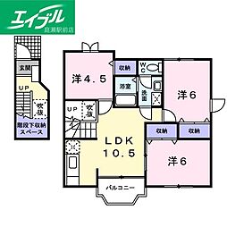 メニーリヴ 3LDKの間取図画像