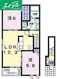 間取図画像 2LDK