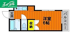 翠ハイツ 1DKの間取図画像