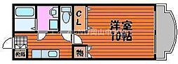 アークハイツ鹿田 1Kの間取図画像
