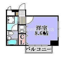 朝日プラザリバーサイド県庁前  ｜ 岡山県岡山市北区内山下1丁目（賃貸マンション1R・10階・24.48㎡） その2