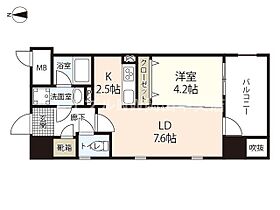 セントラルアヴェニュー下石井  ｜ 岡山県岡山市北区下石井2丁目9-7（賃貸マンション1LDK・4階・37.08㎡） その2