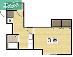 ホーミー大供 1階1Kの間取り