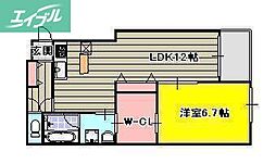 ジェムシティ表町ビル 5階1LDKの間取り