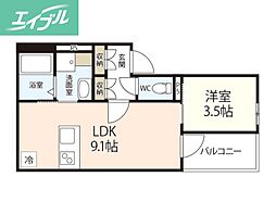 REGALE神田町 3階1LDKの間取り