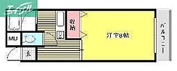 アクティブIN内山下 1DKの間取図画像