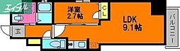 パークグランデ蕃山 1LDKの間取図画像