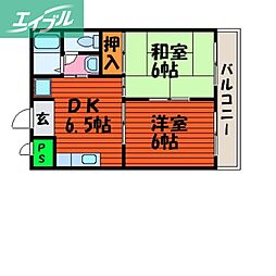 グランドステータスティエラ 2DKの間取図画像