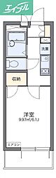 レオパレスアステック2 1Kの間取図画像