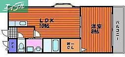 ピュアベルデ大供 1LDKの間取図画像
