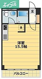 CRASSODAIKU 1Kの間取図画像