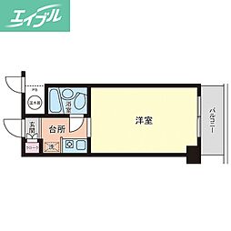 チュリス幸町マンション 1Kの間取図画像