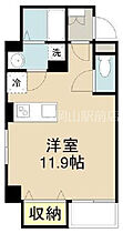 岡山県岡山市北区大供1丁目（賃貸マンション1R・3階・27.95㎡） その2