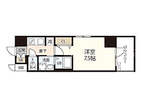 岡山県岡山市北区表町3丁目（賃貸マンション1K・6階・24.35㎡） その2