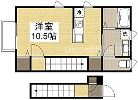 岡山県岡山市北区下伊福西町（賃貸アパート1R・2階・34.86㎡） その2