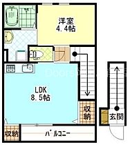 アムール雅  ｜ 岡山県岡山市北区奉還町3丁目（賃貸アパート1LDK・2階・35.85㎡） その2