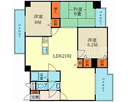 ラヴニール東島田 3LDKの間取図画像