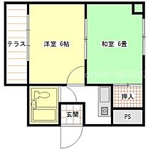 岡山県岡山市北区天瀬南町（賃貸マンション2K・5階・43.00㎡） その2