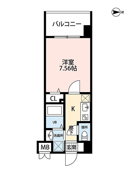 サヴォイ　ラ・シャンス 403｜福岡県福岡市東区千早5丁目(賃貸マンション1K・4階・25.10㎡)の写真 その2