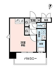 アルファシオ リエンソ 12階1Kの間取り