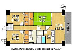 グランパティオ枚方　中古マンション 3LDKの間取り