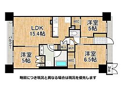 ファインシティ枚方 3LDKの間取図画像