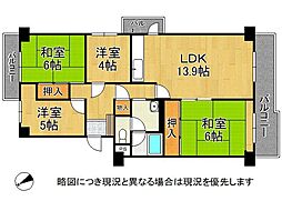 寝屋川東ファミリータウン西3番館 4LDKの間取図画像