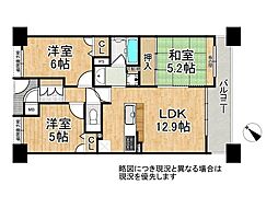 エスリード枚方 3LDKの間取図画像