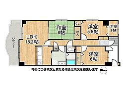 アルカディーナ・光善寺 3LDKの間取図画像