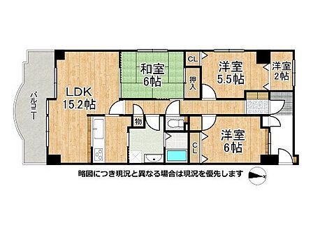 角部屋につき陽当たり・通風良好!各居室収納スペース付き、ゆとりある間取りです