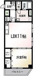 蕪木ビル 1LDKの間取図画像