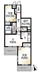ベルポート志木 2SDKの間取図画像