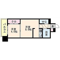 エステート・モア薬院ネスト 1LDKの間取図画像