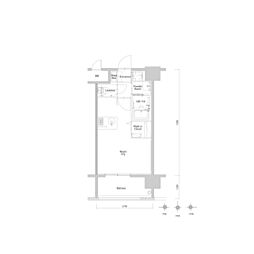 エンクレスト博多PARKSIDE ワンルームの間取図画像