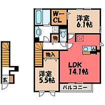 カーサ ポルディア  ｜ 茨城県結城市大字結城（賃貸アパート2LDK・2階・67.82㎡） その2