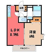 サニーモール  ｜ 栃木県小山市東城南5丁目（賃貸アパート1LDK・1階・35.91㎡） その2